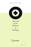 JOURNAL OF THE HISTORY OF BIOLOGY雜志封面